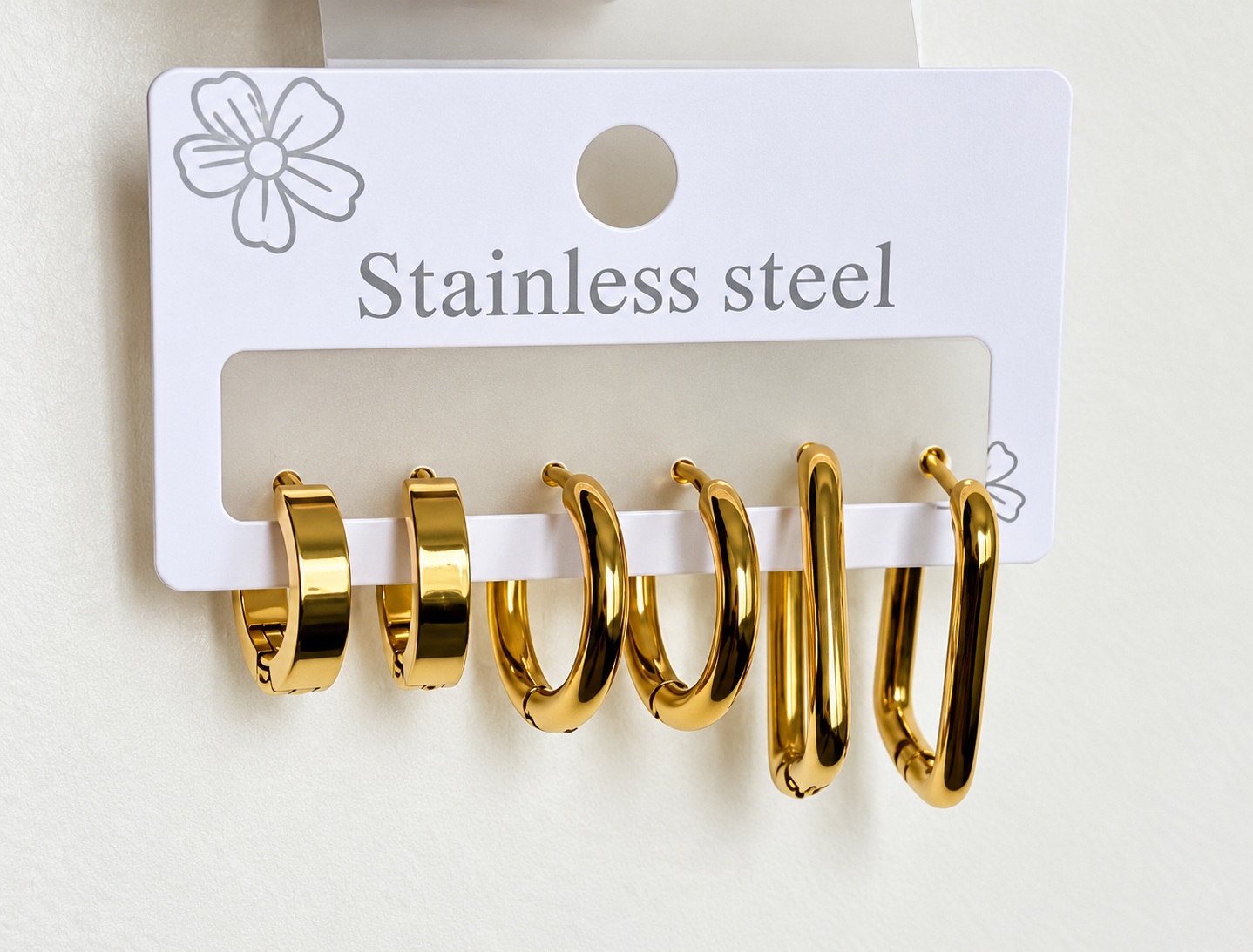 Gold hoop earrings