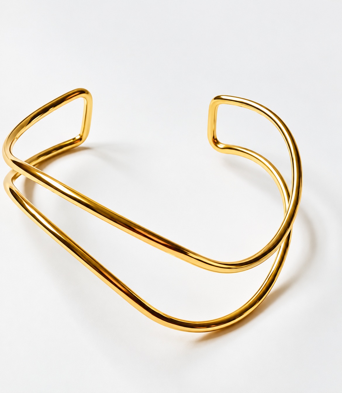Gold open bracelet